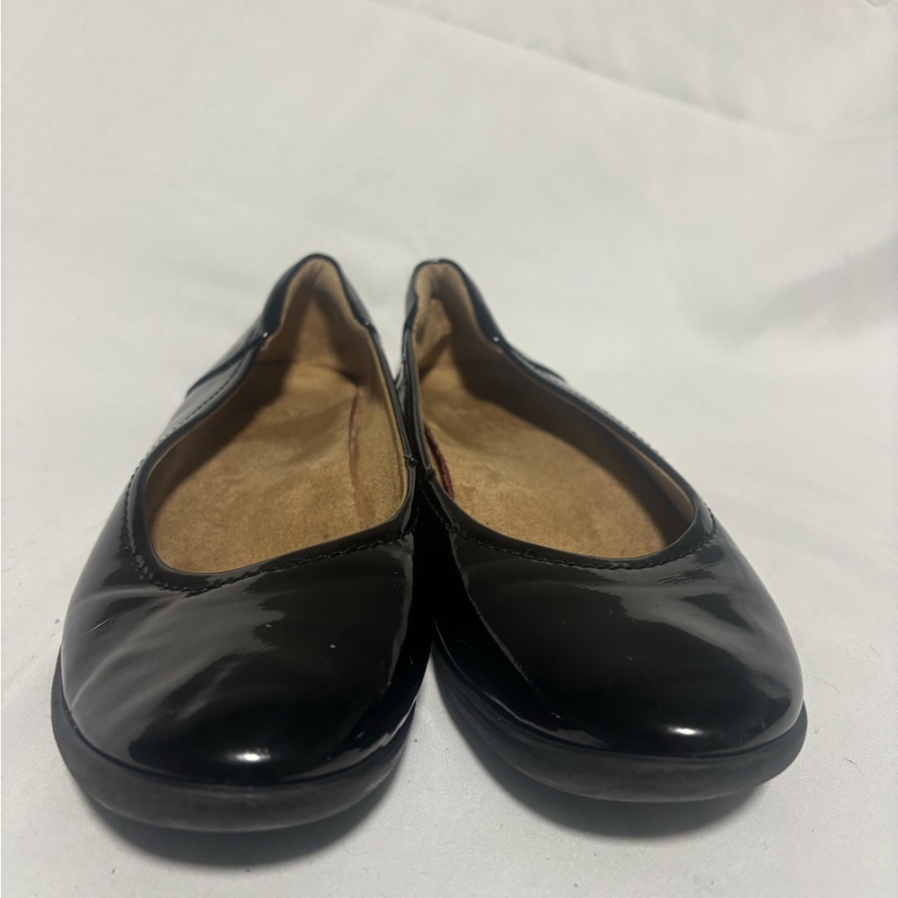 Women's Black Patent Ballet Flats - Classic Slip-On Style